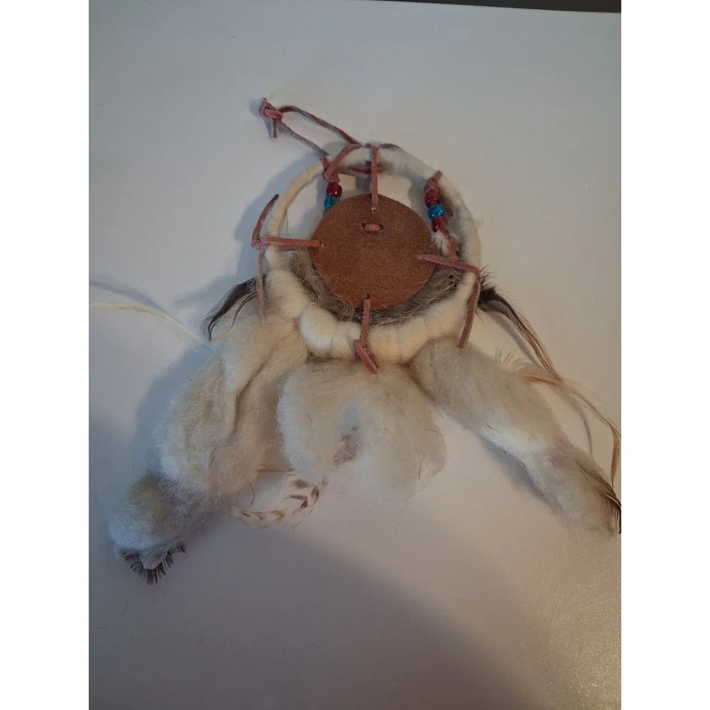 Native American Dream Catcher with Feathers and Beads Wall Hanging
